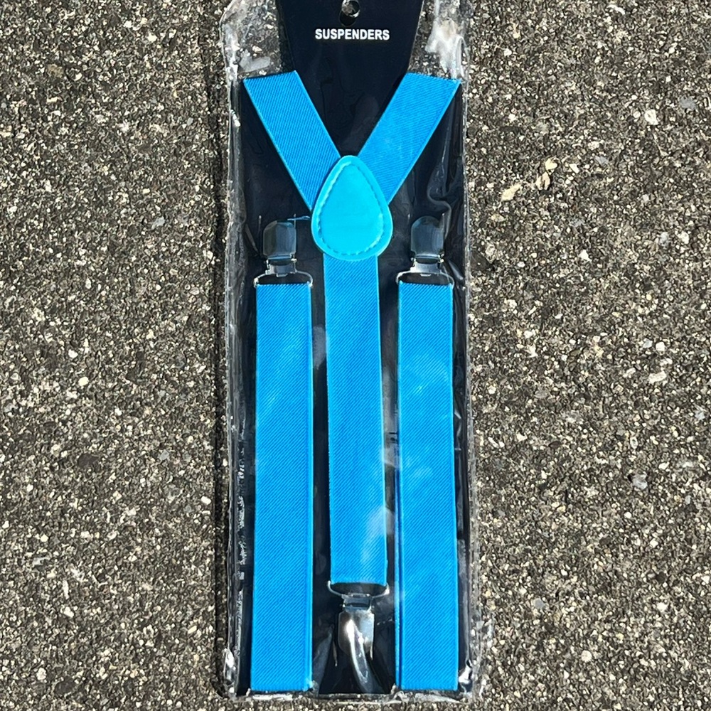 Fav electric blue suspenders NWT